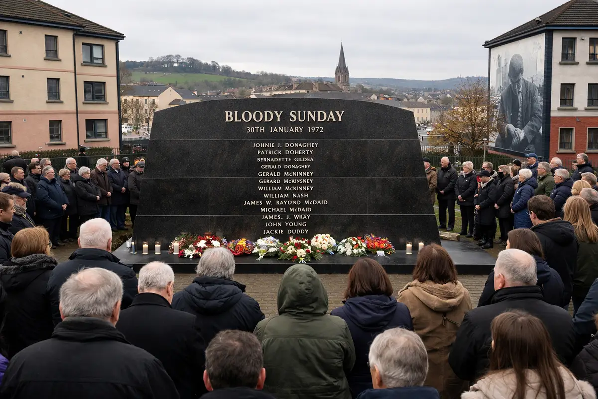 Sunday memorial in Derry honoring the victims