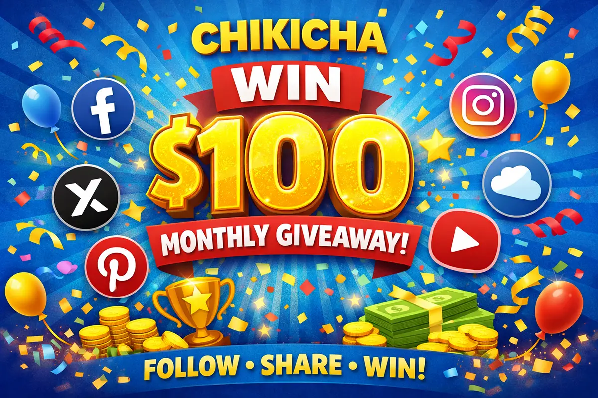 Chikicha Promotions – Win $100 by Following and Sharing