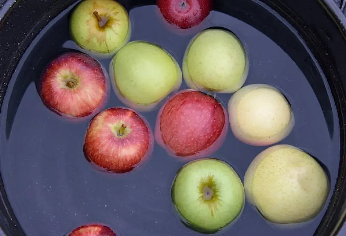 Fresh Apple Floating in Water