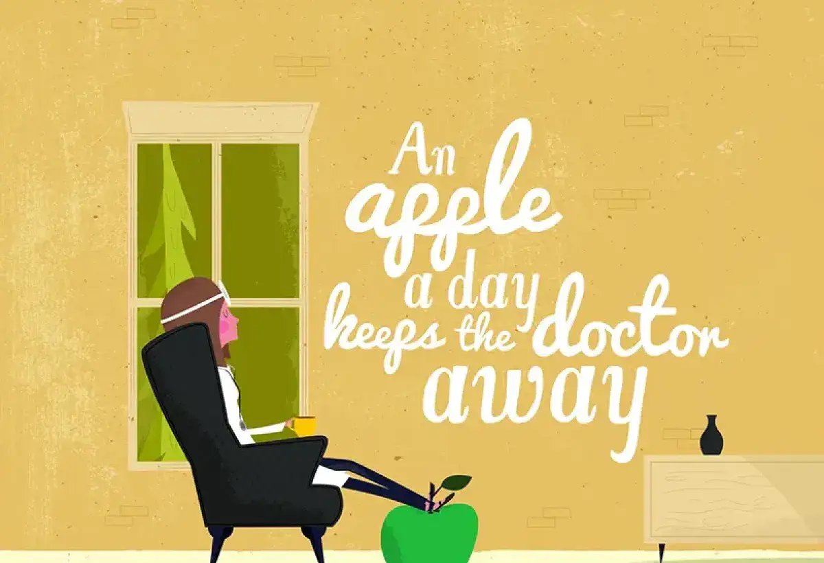 Historical Apple Proverb Illustration