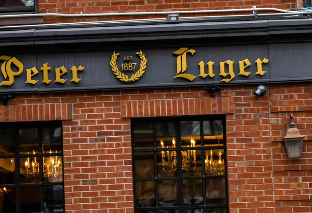 Historic Exterior of Peter Luger Steak House Brooklyn