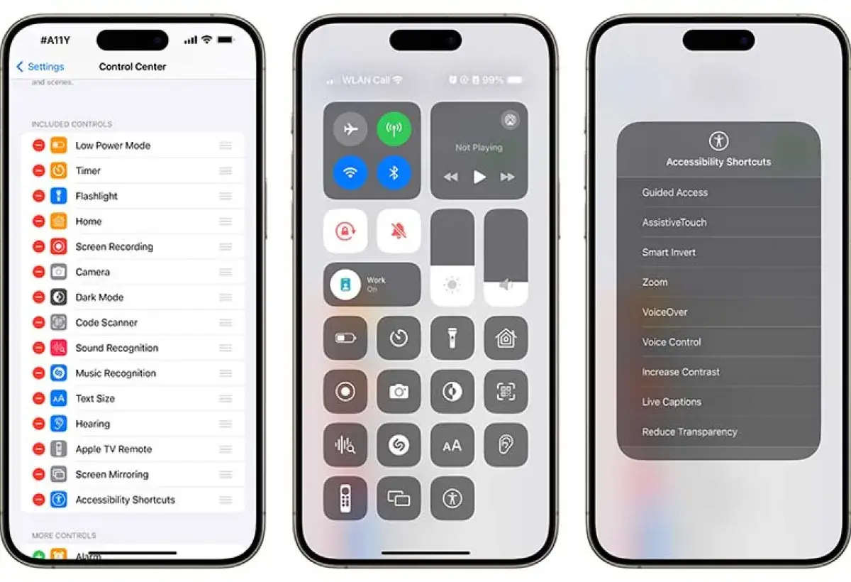 iPhone settings screen showing accessibility options
