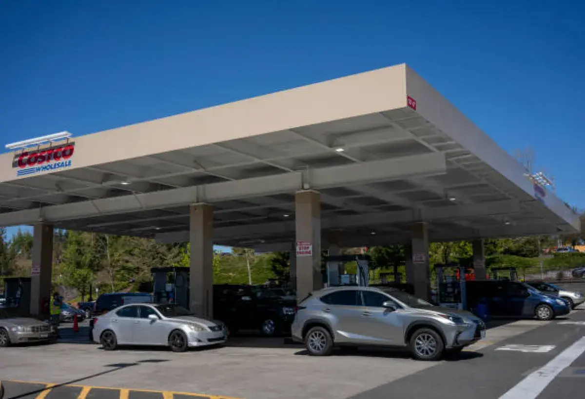 High demand at a US gas station during summer travel season.