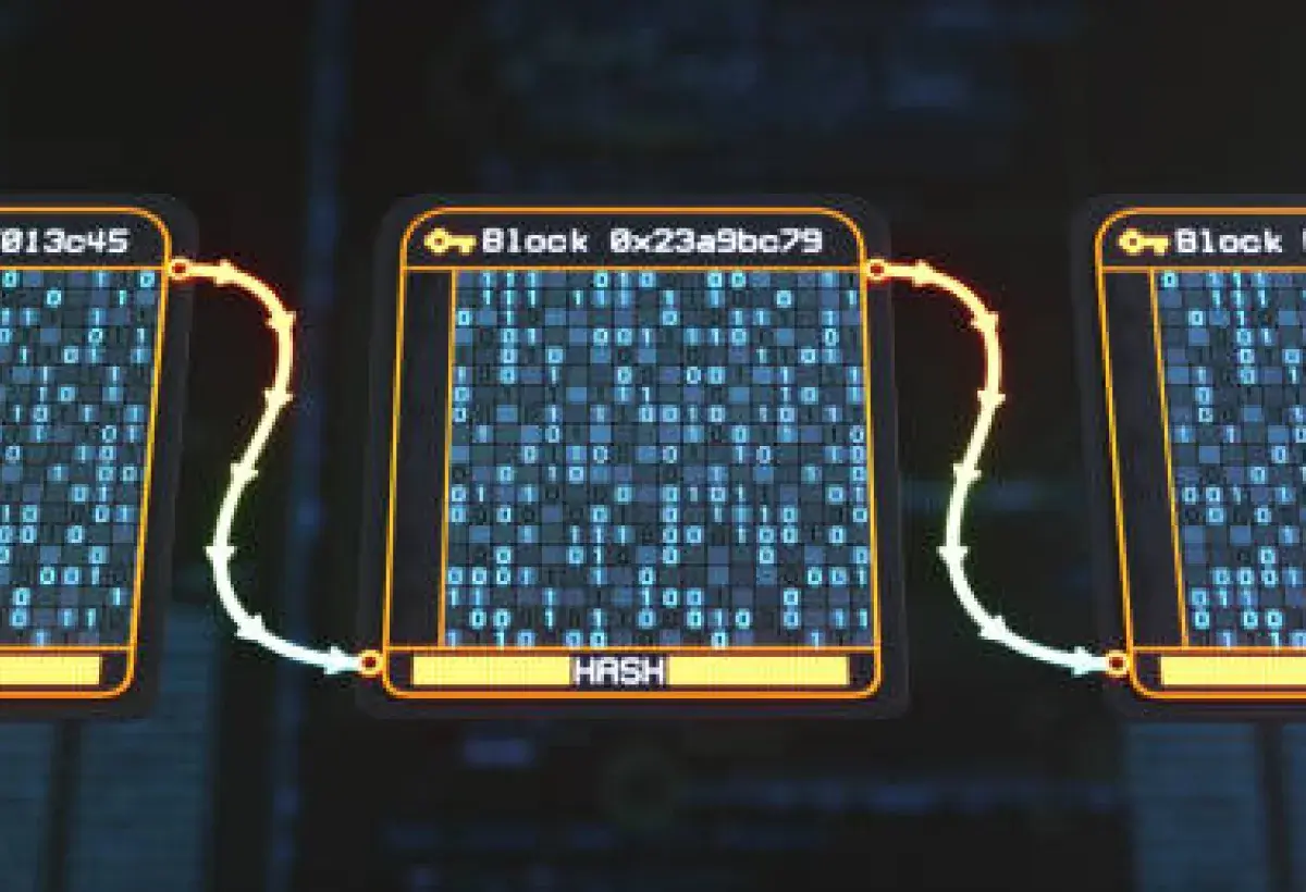 Blockchain Immutability Concept Art