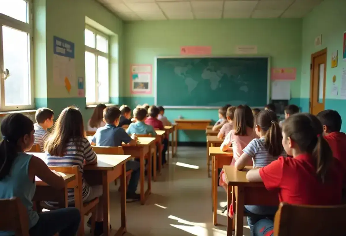 Classrooms around the world showing diverse school environments