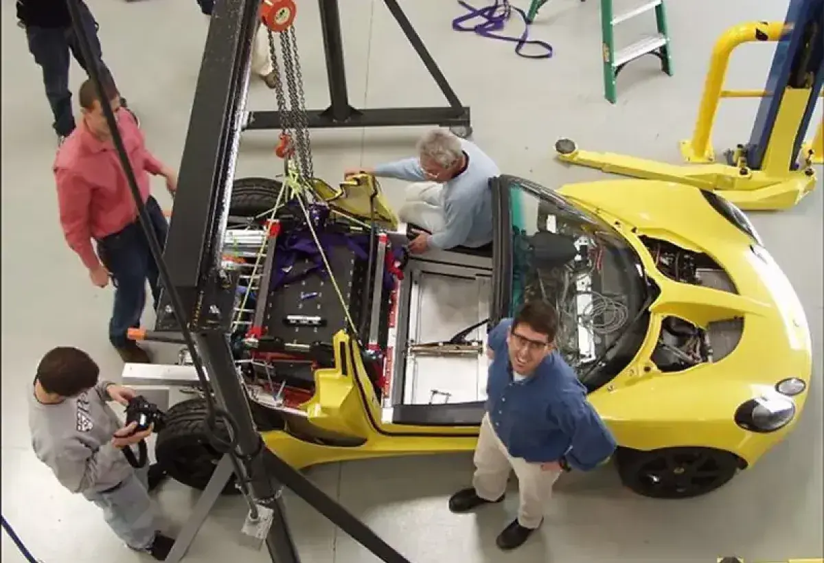 Early Tesla Motors team working on electric vehicle concepts