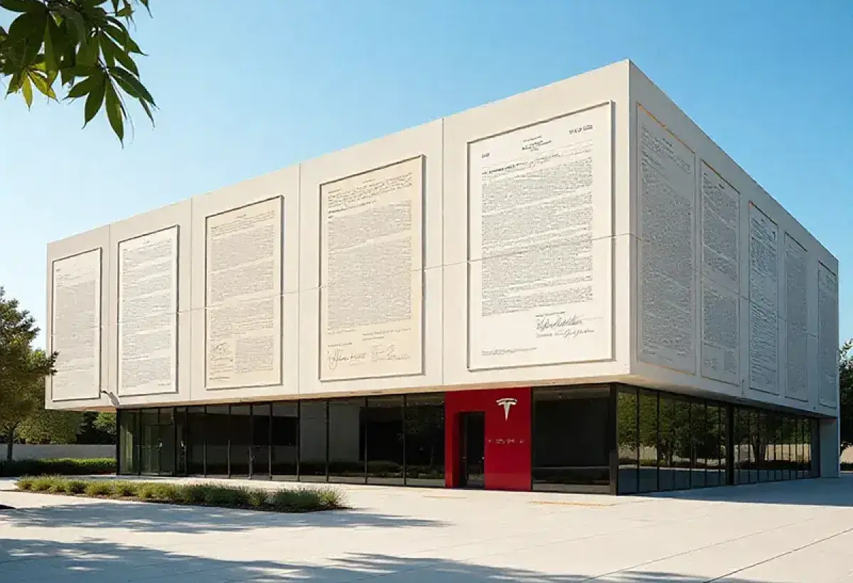 Tesla corporate headquarters during early legal disputes