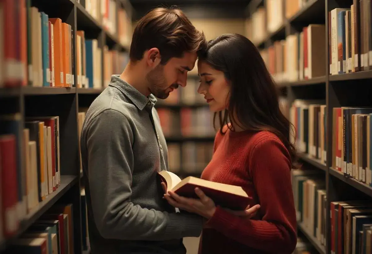 Romance sparked among bookshelves