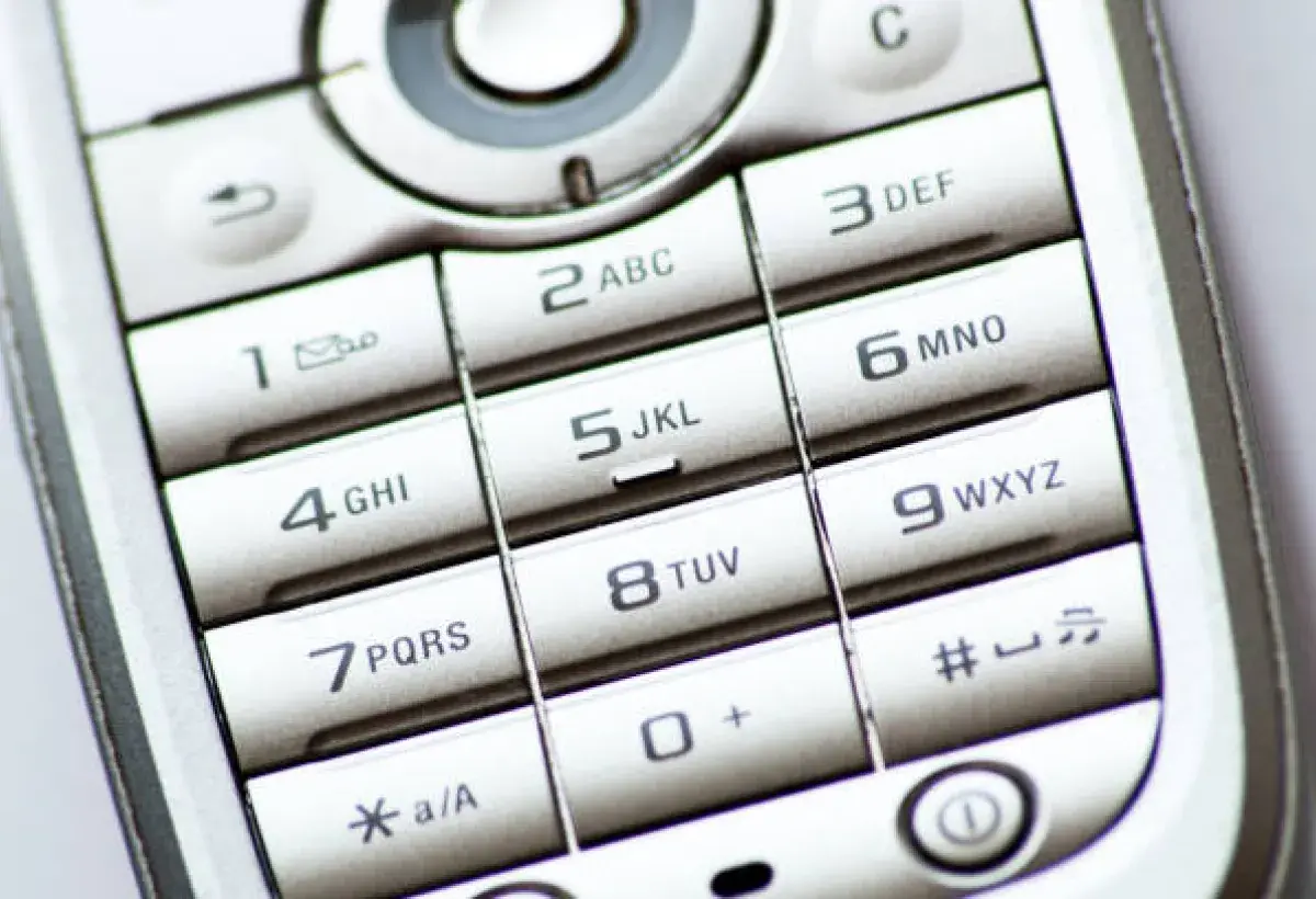 Early mobile phone keypad used for texting