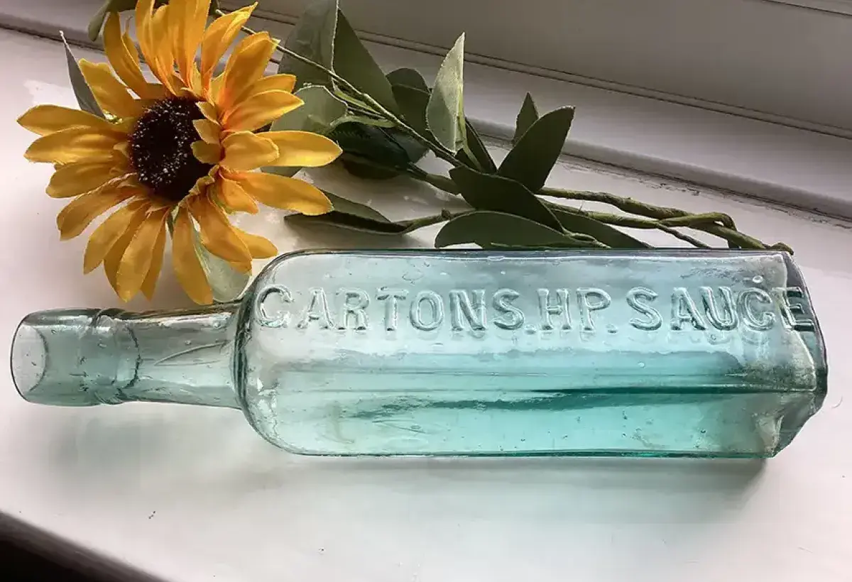 Early HP Sauce bottles from the nineteenth century