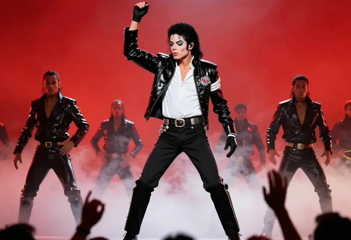 Michael Jackson performing Thriller in the 1980s