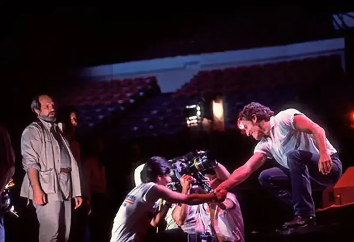 Director Brian De Palma during a film production