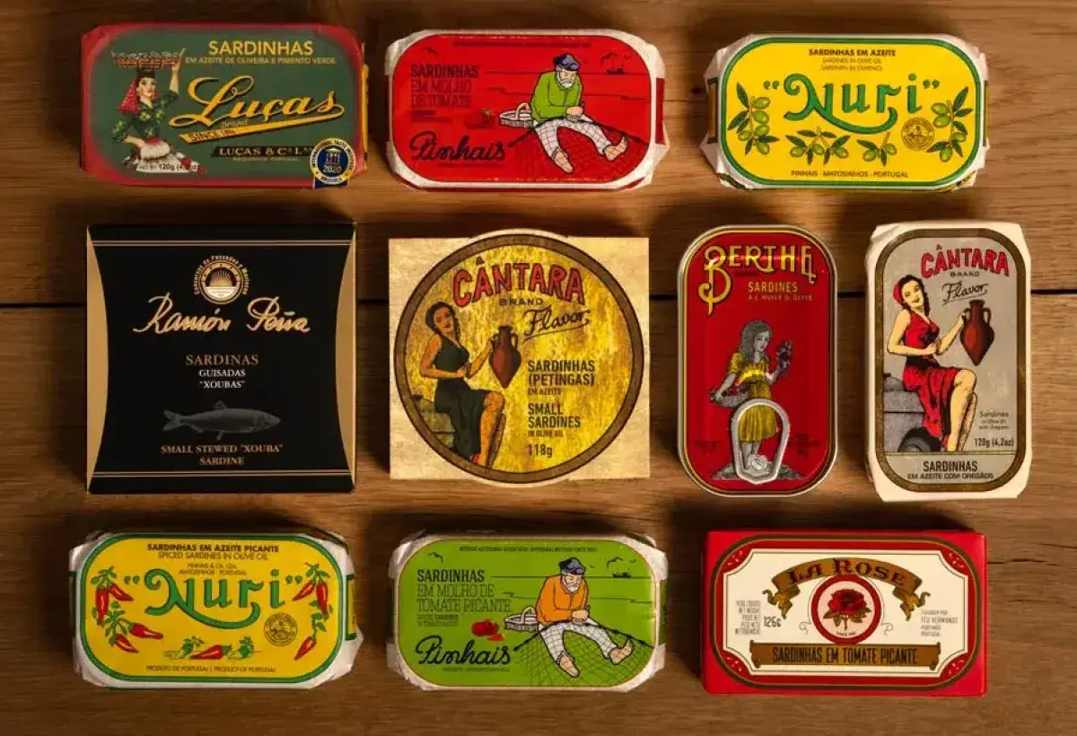 Decorative and collectible sardine tins from Europe