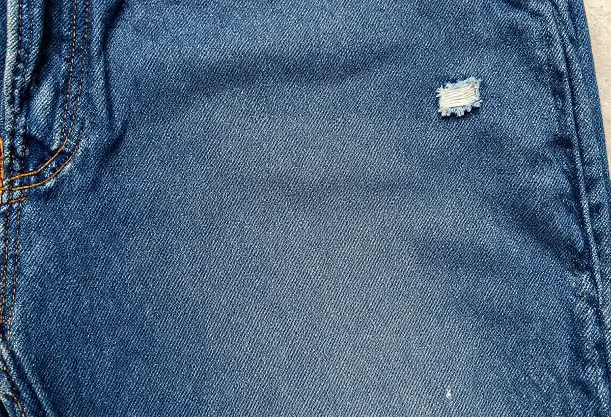 Natural indigo fade patterns on Levi’s denim