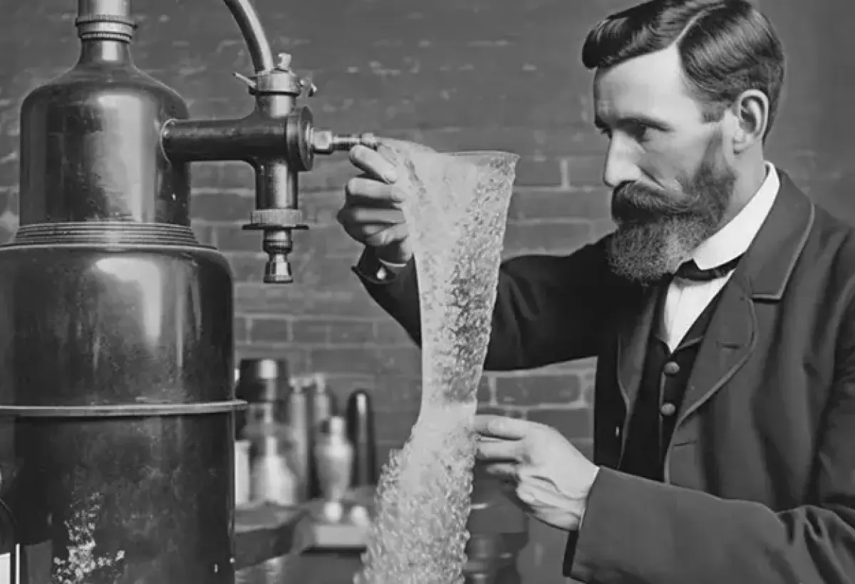 John Pemberton creating the first Coca-Cola in Atlanta
