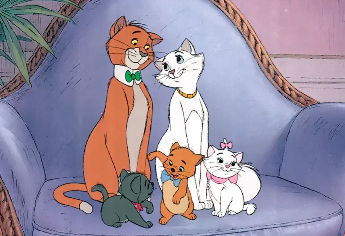 Duchess and kittens in The Aristocats