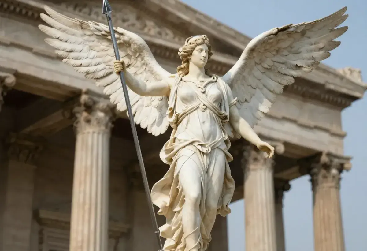 Greek goddess Nike statue representing victory