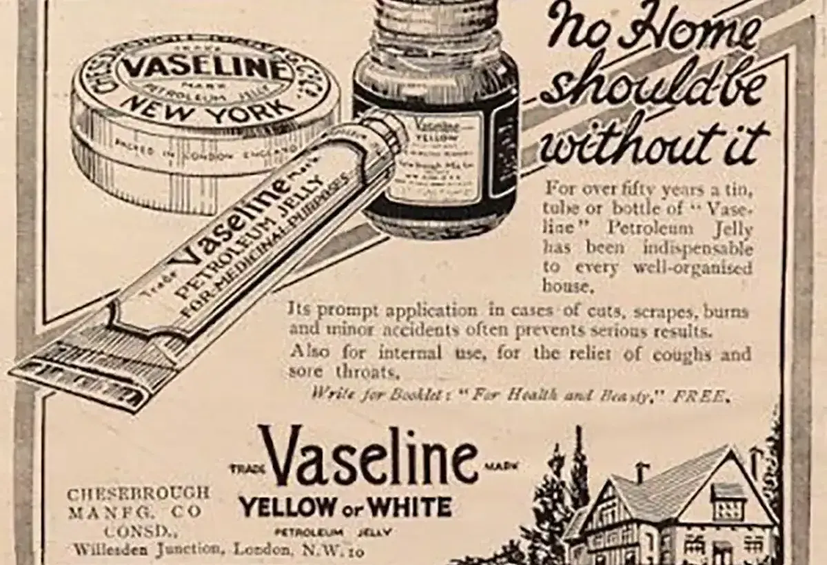 Nineteenth century Vaseline advertisement promoting multiple uses
