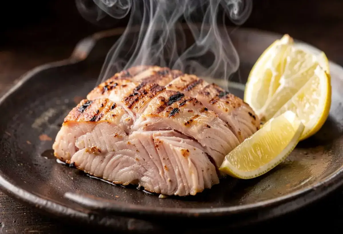  Kamatoro tuna collar cut lightly grilled for sushi