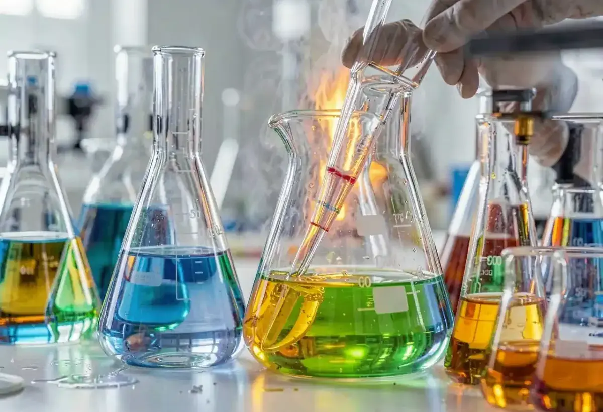 Borosilicate laboratory glassware designed to withstand high temperatures