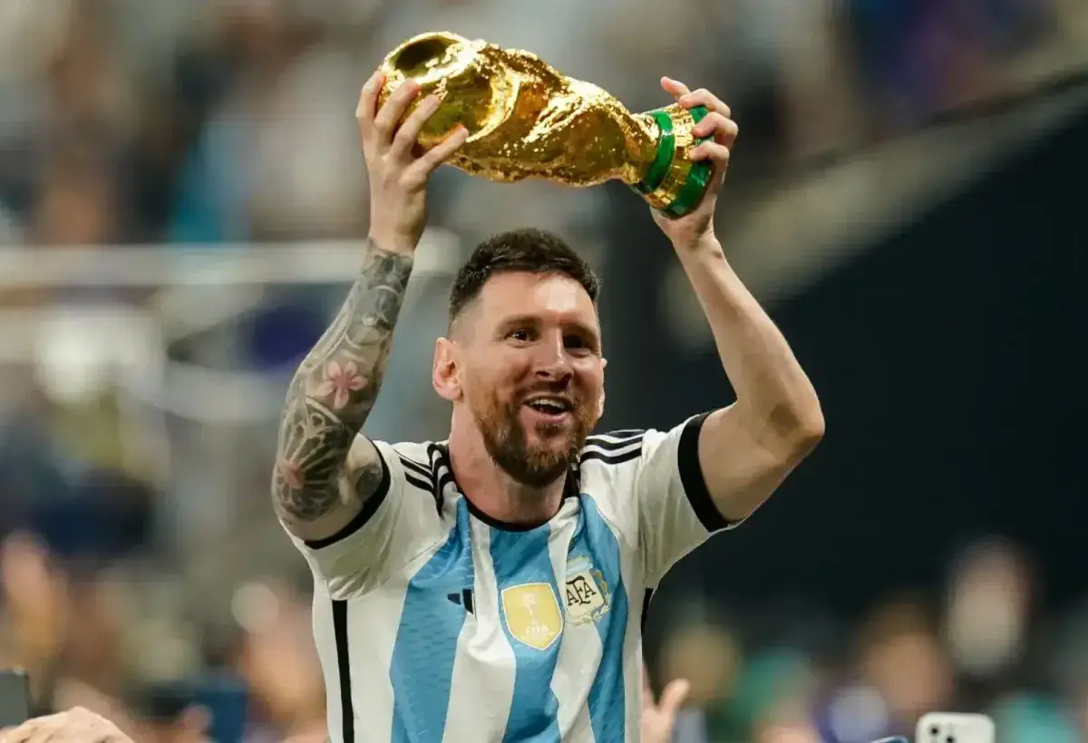 Lionel Messi World Cup victory celebration