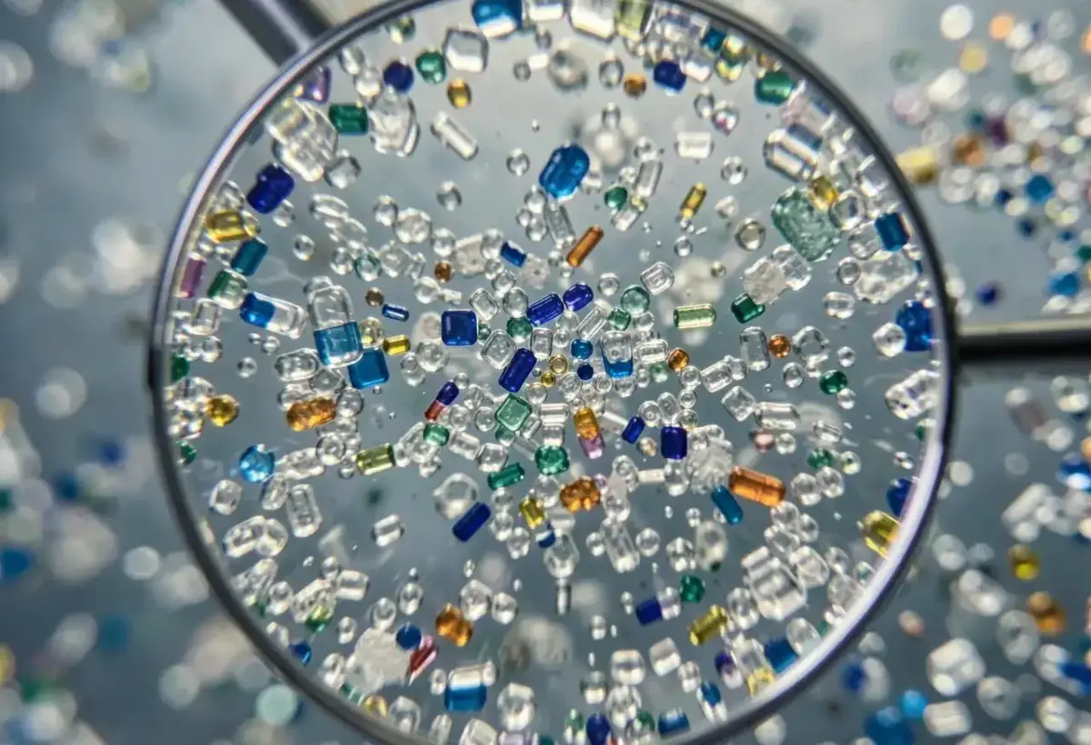 Microplastics Particles in Water Sample