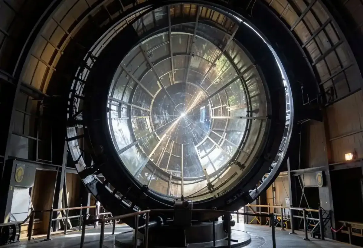 Massive telescope mirror used for observing distant galaxies