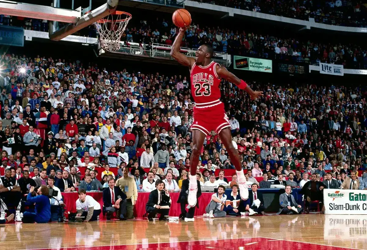 Michael Jordan signature slam dunk moment