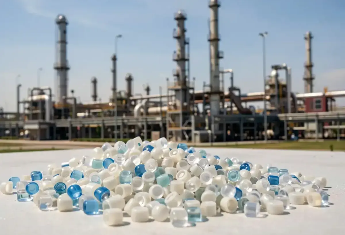 Plastic Production from Fossil Fuels in Industrial Plant