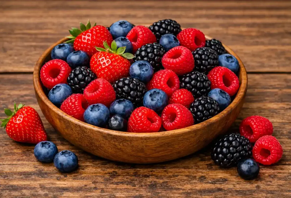 Berries rich in vitamin C for stronger hair