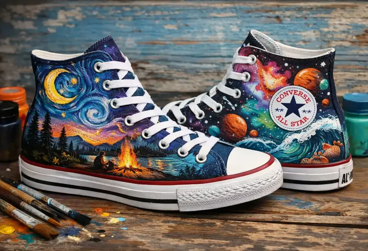 Customized Converse with artistic design