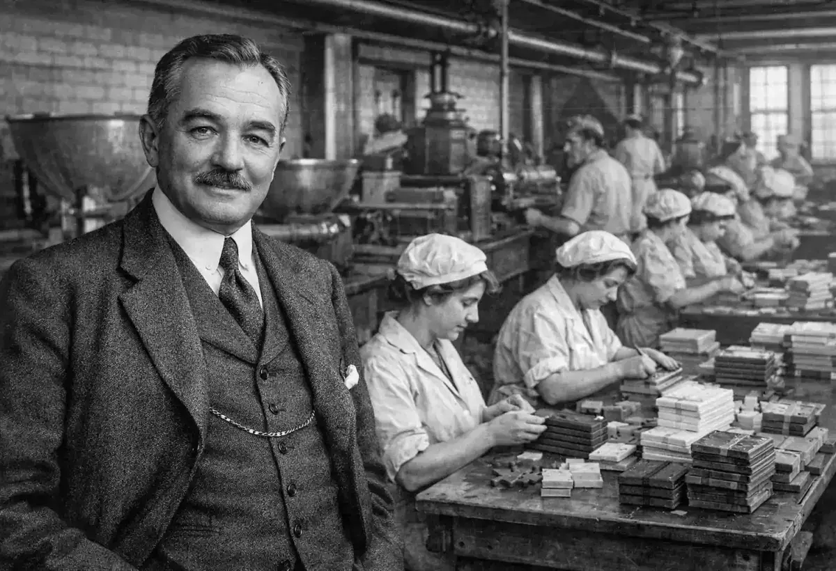 Early Hershey factory and Milton Hershey