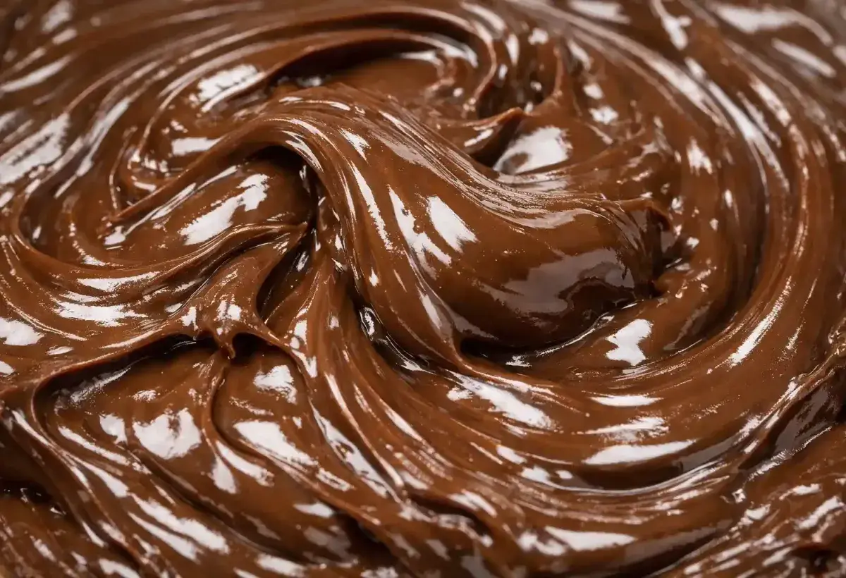Smooth melted Hershey chocolate texture