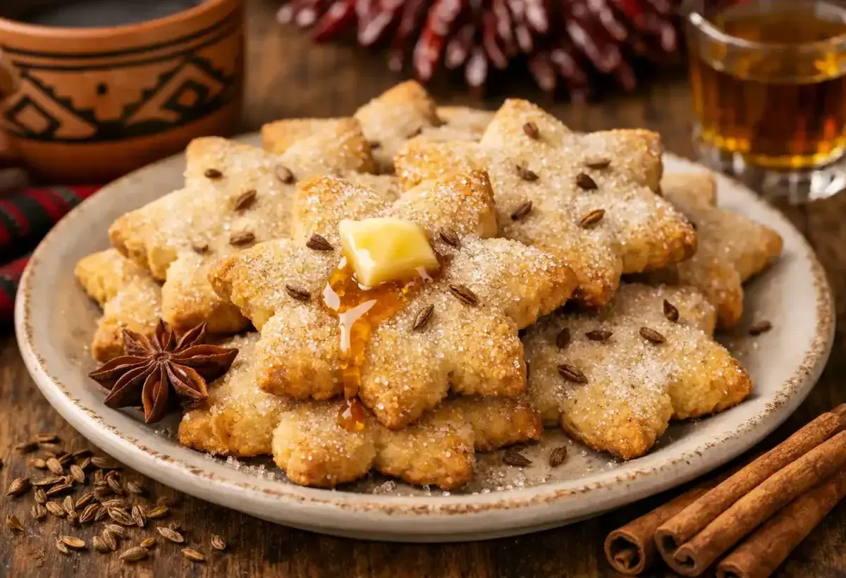 Traditional New Mexico biscochitos with anise and sugar