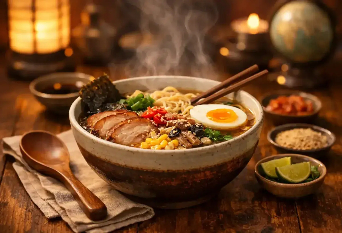 Comforting bowl of ramen representing global cultural connection