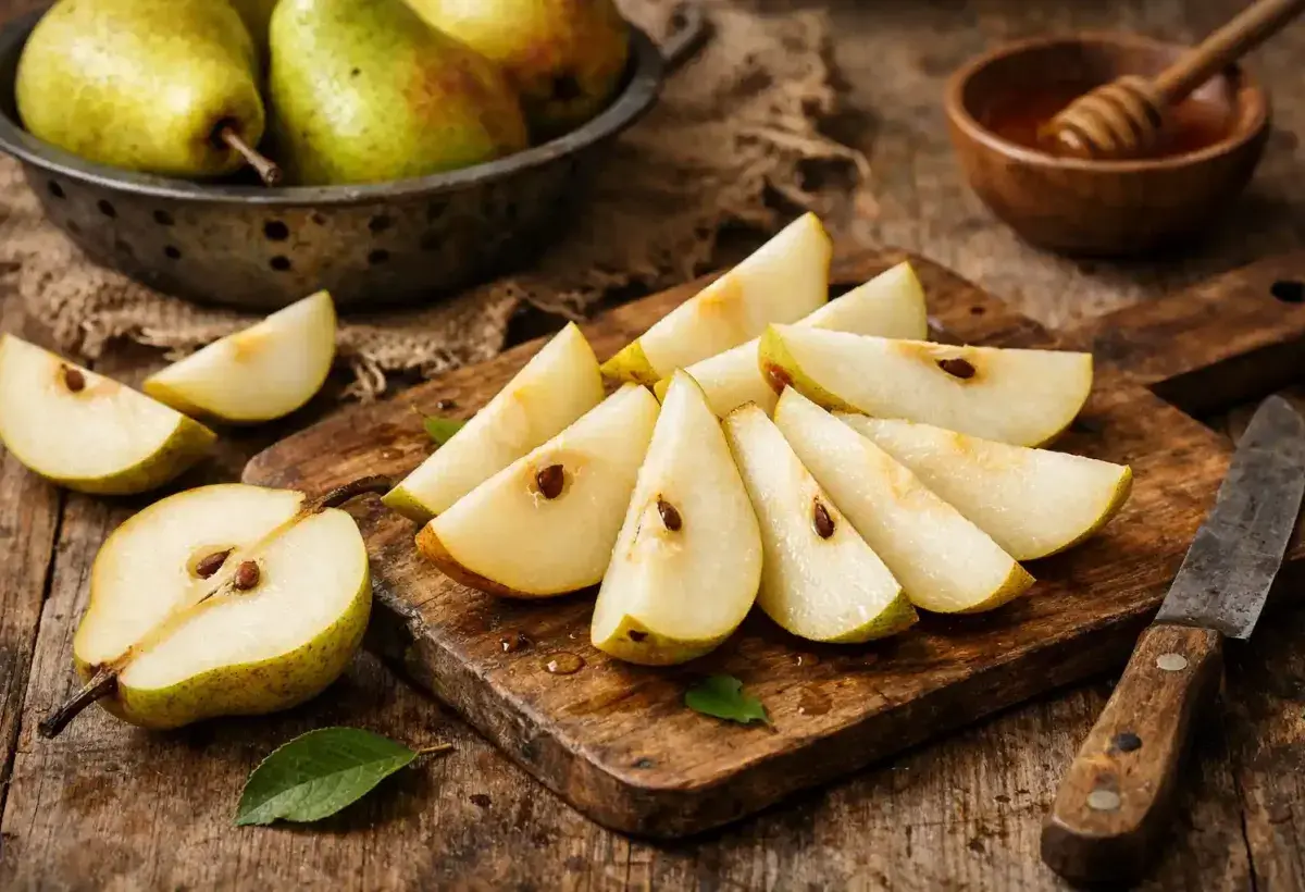 Pears with natural fiber for constipation support