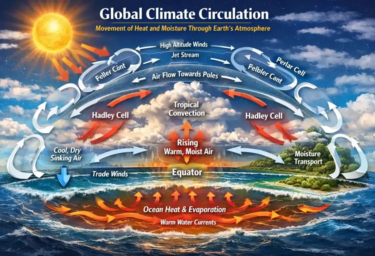 Movement of Heat and Moisture Through Earth's Atmosphere