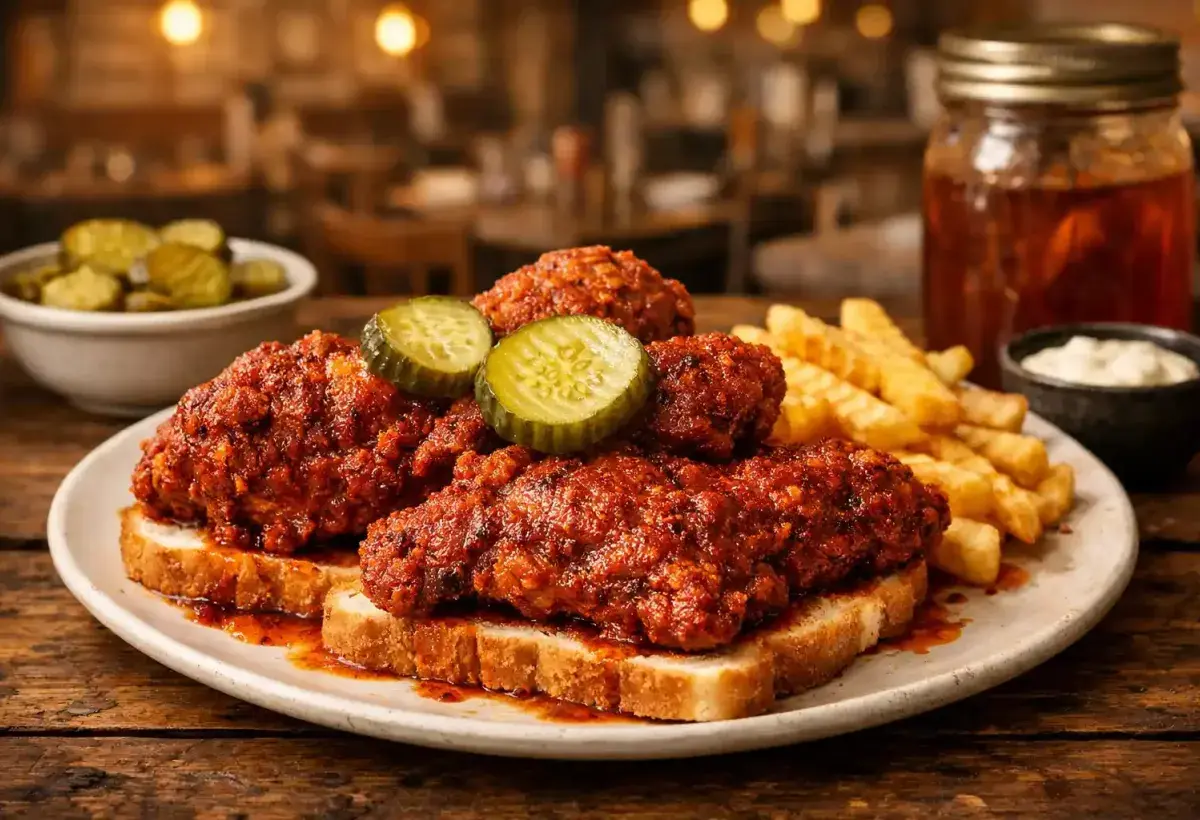 Authentic Nashville Hot Chicken Served Tennessee Style