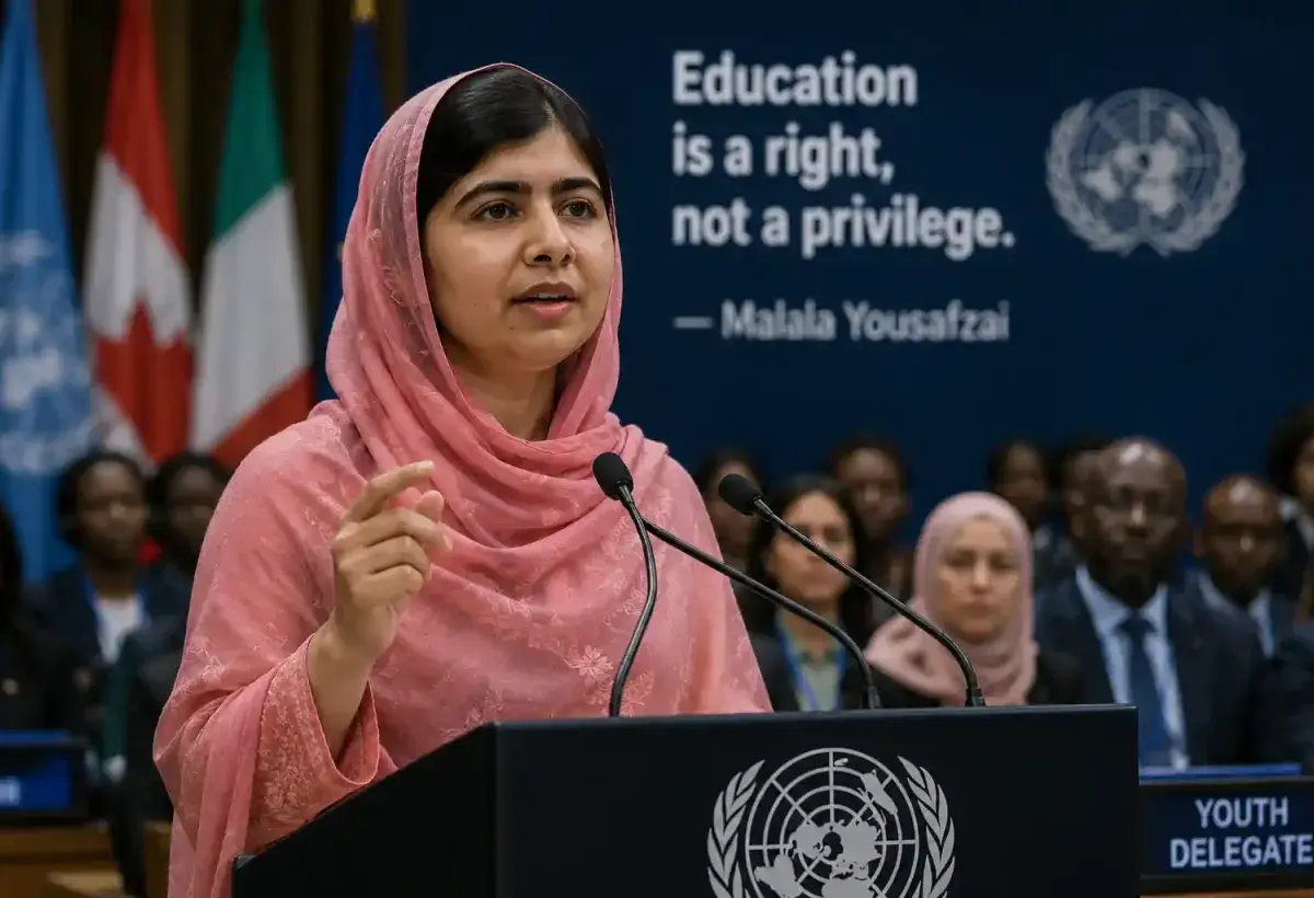 Malala Yousafzai Advocating for Education Around the World