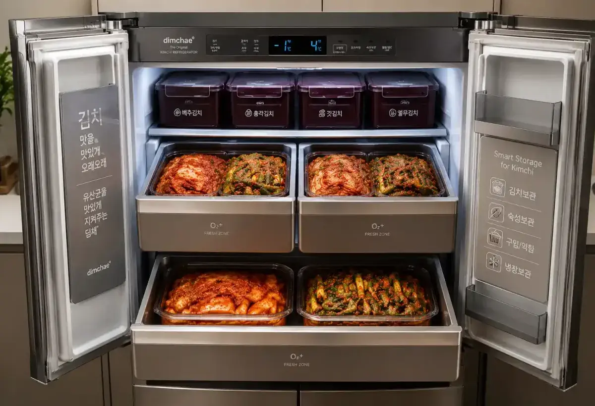 Specialized Korean Refrigerator Designed for Kimchi Storage