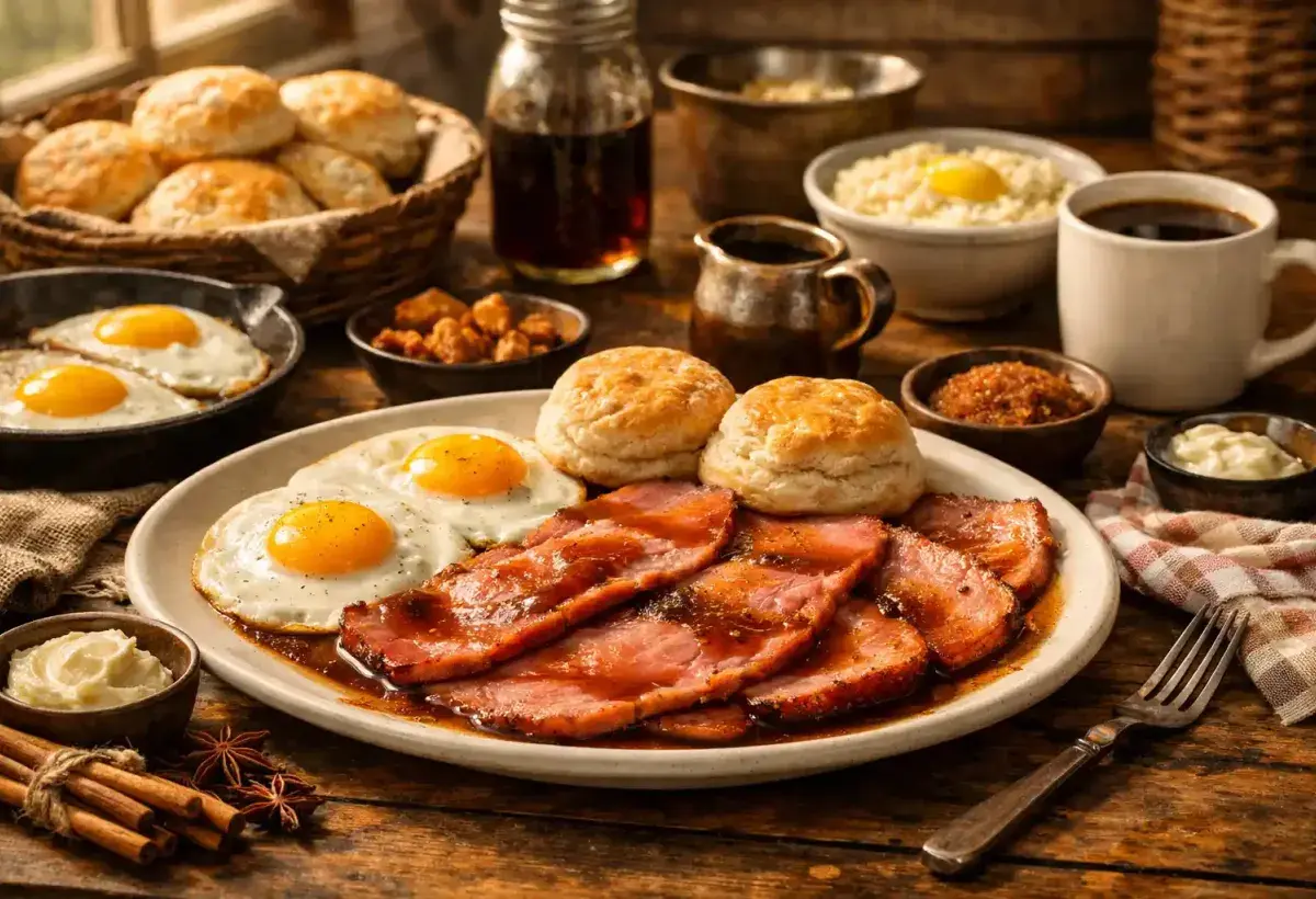 Tennessee Country Ham and Red Eye Gravy Breakfast