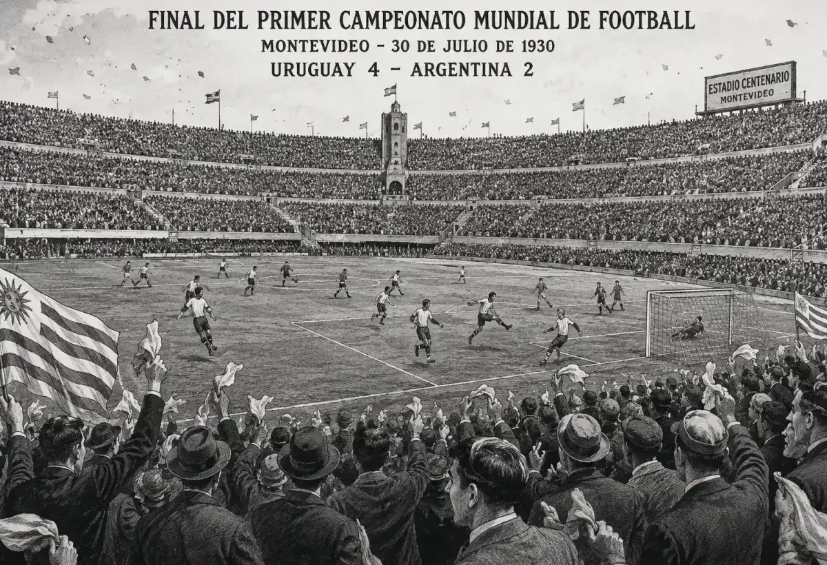 Uruguay winning the first FIFA World Cup in 1930