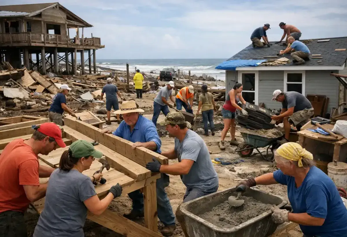 Community Recovery Following a Powerful Typhoon