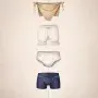 Timeline collage of historic underwear styles from ancient loincloth to modern smart fabric