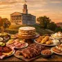 Traditional Tennessee Foods Displayed on a Southern Farm Table